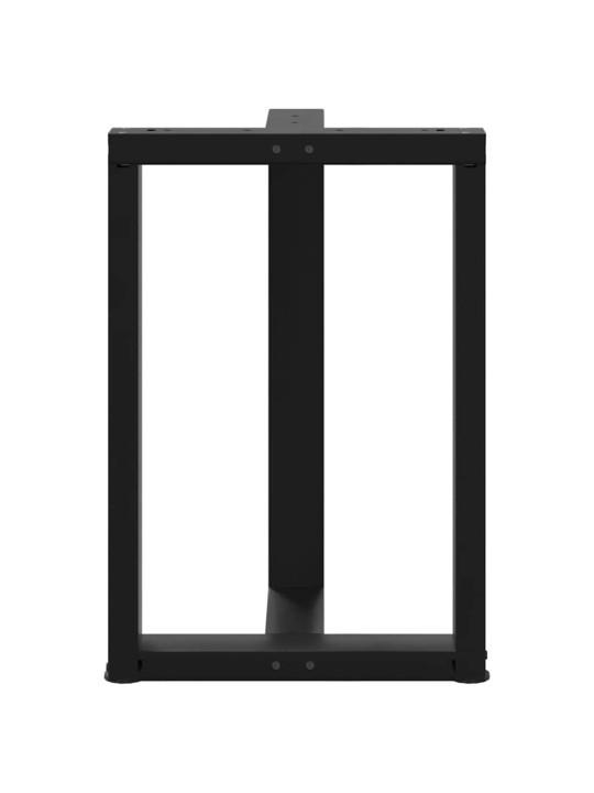 Ruokapöydän jalat t-muotoiset 2 kpl musta 60x35x(72-73) cm teräs