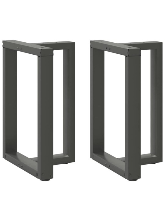 Ruokapöydän jalat t-muotoiset 2 kpl antrasiitti 60x35x(72-73) cm teräs