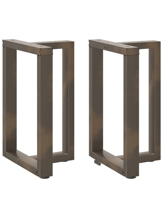 Ruokapöydän jalat t-muotoiset 2 kpl musta 60x35x(72-73) cm teräs
