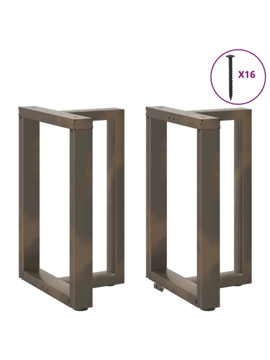 Ruokapöydän jalat t-muotoiset 2 kpl musta 60x35x(72-73) cm teräs