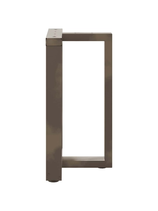 Ruokapöydän jalat t-muotoiset 2 kpl musta 60x35x(72-73) cm teräs