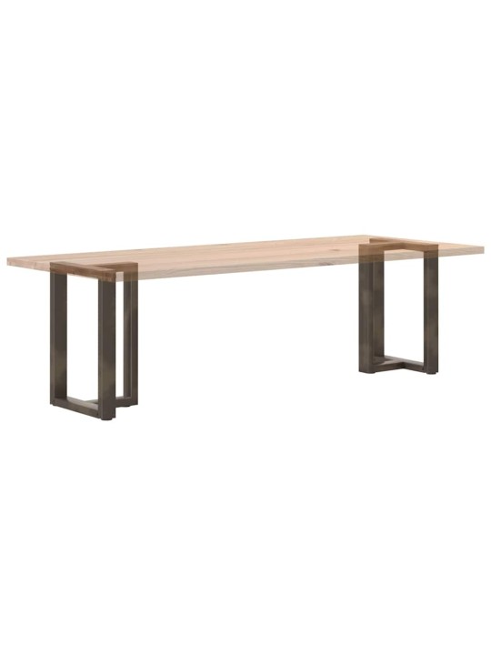Ruokapöydän jalat t-muotoiset 2 kpl musta 60x35x(72-73) cm teräs