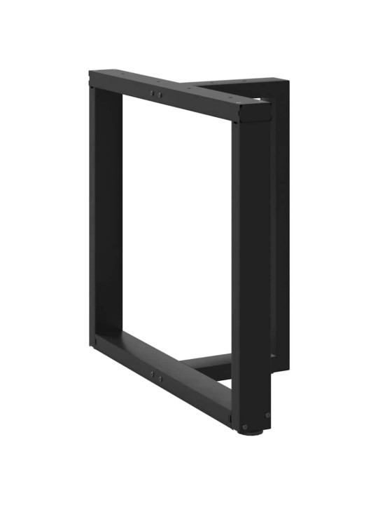 Ruokapöydän jalat t-muotoiset 2 kpl musta 70x35x(72-73) cm teräs