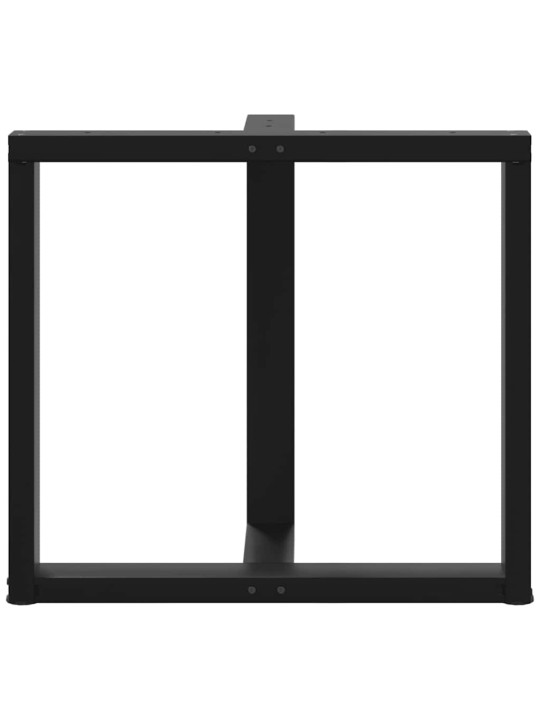 Ruokapöydän jalat t-muotoiset 2 kpl musta 70x35x(72-73) cm teräs