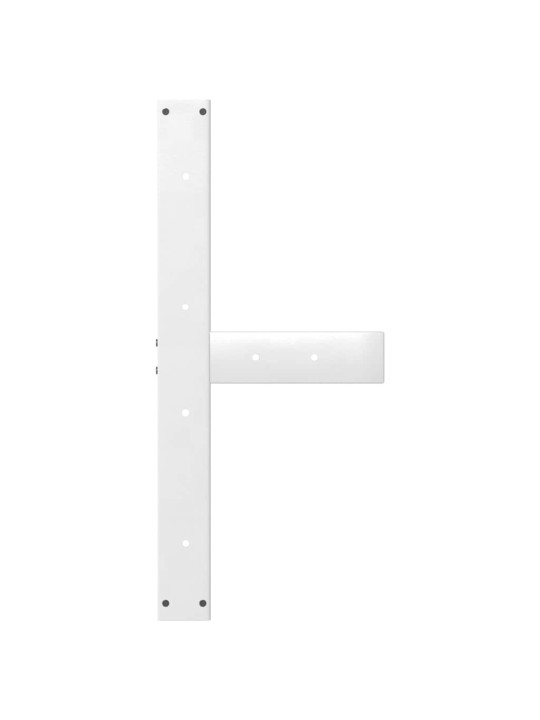 Ruokapöydän jalat t-muotoiset 2 kpl valkoinen 70x35x(72-73) cm teräs