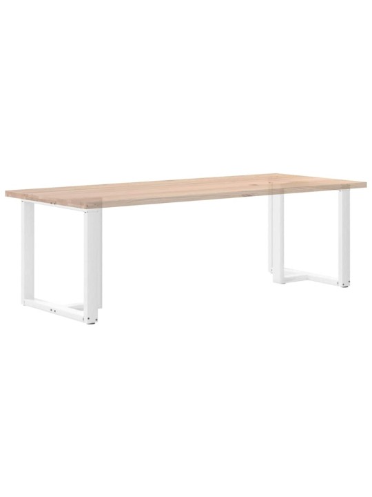Ruokapöydän jalat t-muotoiset 2 kpl valkoinen 70x35x(72-73) cm teräs