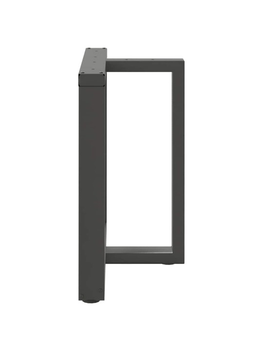 Ruokapöydän jalat t-muotoiset 2 kpl antrasiitti 70x35x(72-73) cm teräs