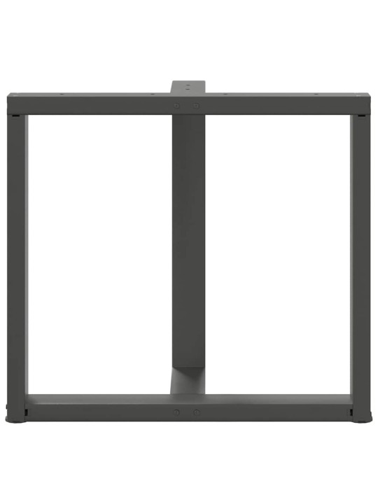 Ruokapöydän jalat t-muotoiset 2 kpl antrasiitti 70x35x(72-73) cm teräs