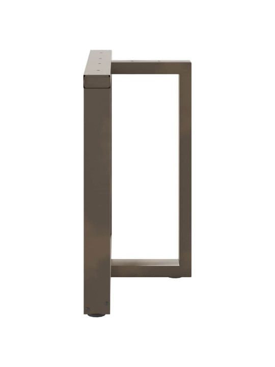 Ruokapöydän jalat t-muotoiset 2 kpl musta 70x35x(72-73) cm teräs