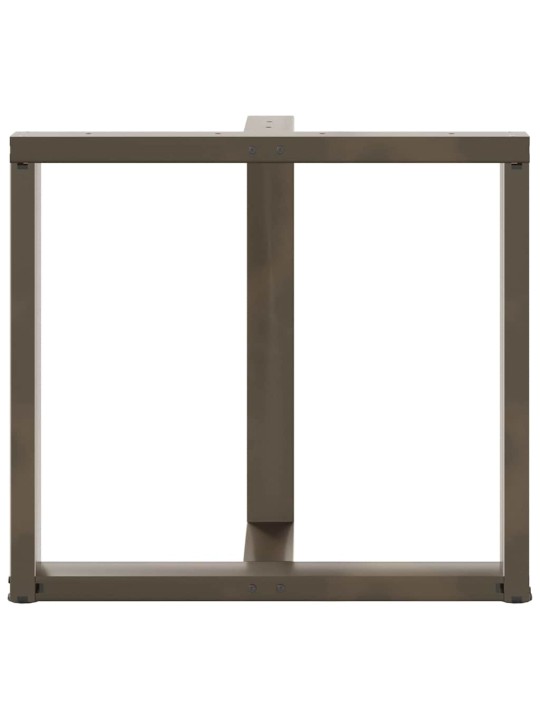 Ruokapöydän jalat t-muotoiset 2 kpl musta 70x35x(72-73) cm teräs