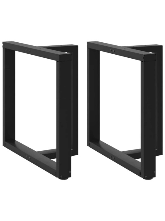 Ruokapöydän jalat t-muotoiset 2 kpl musta 80x35x(72-73) cm teräs