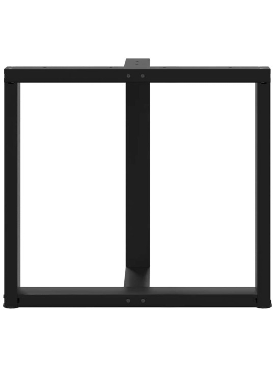 Ruokapöydän jalat t-muotoiset 2 kpl musta 80x35x(72-73) cm teräs
