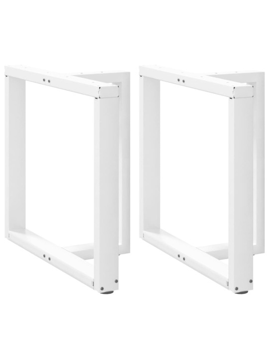 Ruokapöydän jalat t-muotoiset 2 kpl valkoinen 80x35x(72-73) cm teräs