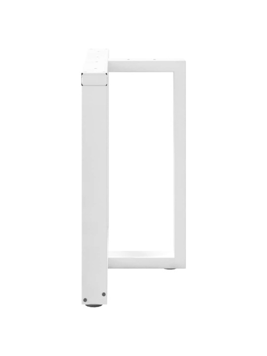 Ruokapöydän jalat t-muotoiset 2 kpl valkoinen 80x35x(72-73) cm teräs