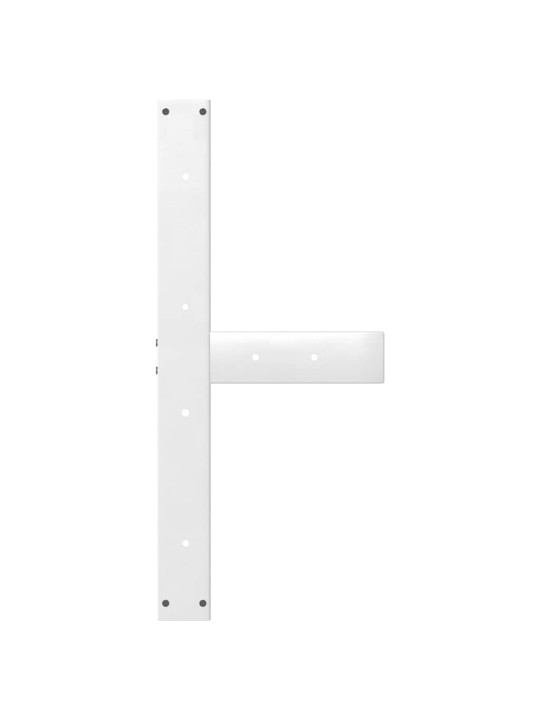 Ruokapöydän jalat t-muotoiset 2 kpl valkoinen 80x35x(72-73) cm teräs