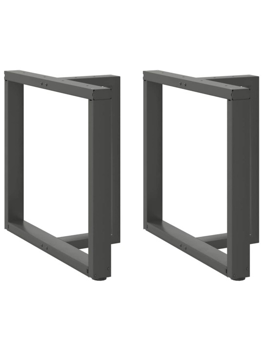 Ruokapöydän jalat t-muotoiset 2 kpl antrasiitti 80x35x(72-73) cm teräs