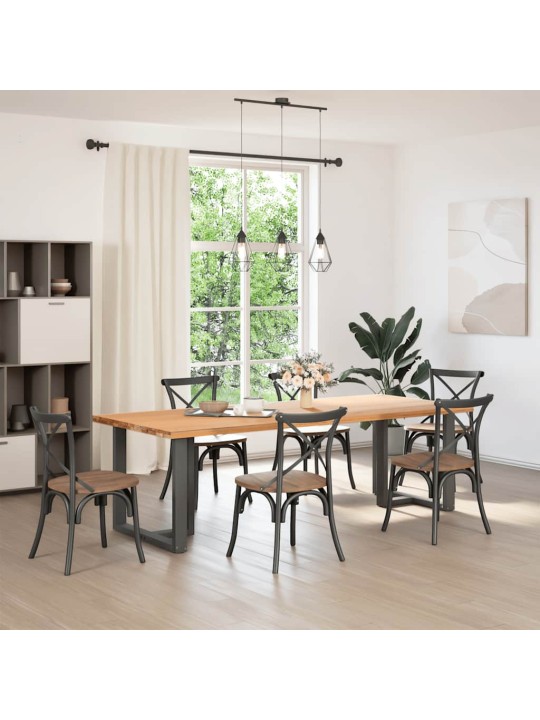 Ruokapöydän jalat t-muotoiset 2 kpl antrasiitti 80x35x(72-73) cm teräs