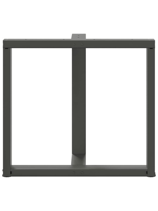 Ruokapöydän jalat t-muotoiset 2 kpl antrasiitti 80x35x(72-73) cm teräs