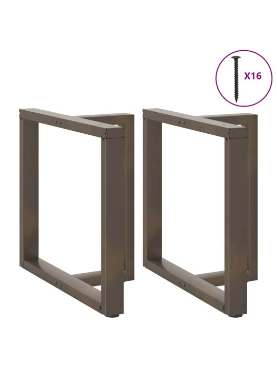 Ruokapöydän jalat t-muotoiset 2 kpl musta 80x35x(72-73) cm teräs
