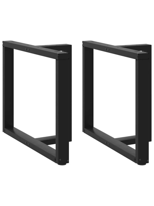 Ruokapöydän jalat t-muotoiset 2 kpl musta 90x35x(72-73) cm teräs