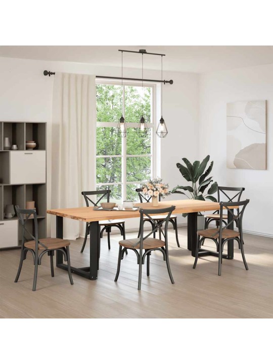 Ruokapöydän jalat t-muotoiset 2 kpl musta 90x35x(72-73) cm teräs