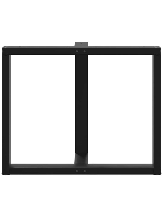 Ruokapöydän jalat t-muotoiset 2 kpl musta 90x35x(72-73) cm teräs