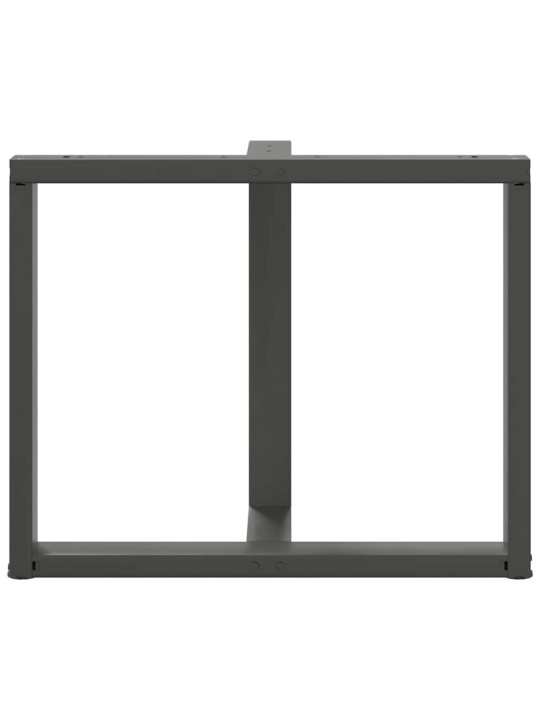 Ruokapöydän jalat t-muotoiset 2 kpl antrasiitti 90x35x(72-73) cm teräs