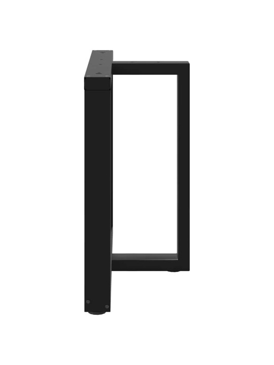 Ruokapöydän jalat t-muotoiset 2 kpl musta 100x35x(72-73) cm teräs