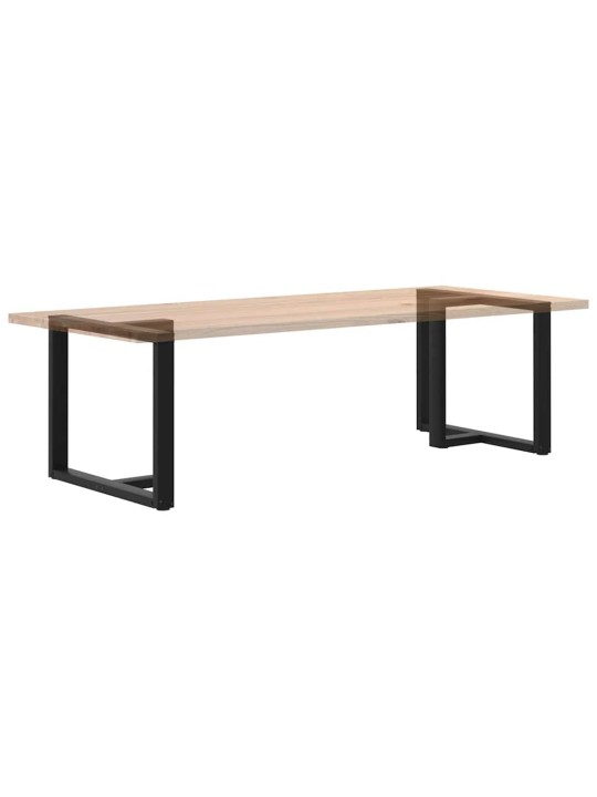 Ruokapöydän jalat t-muotoiset 2 kpl musta 100x35x(72-73) cm teräs