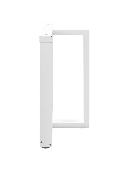 Ruokapöydän jalat t-muotoiset 2 kpl valkoinen 100x35x(72-73) cm teräs