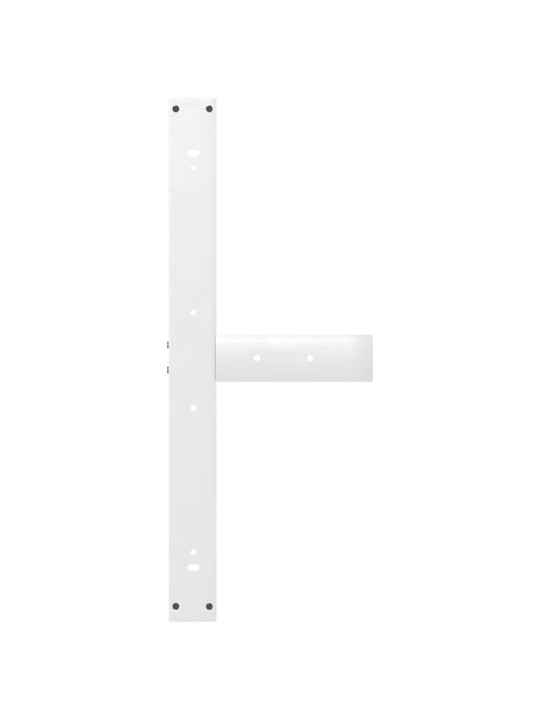 Ruokapöydän jalat t-muotoiset 2 kpl valkoinen 100x35x(72-73) cm teräs
