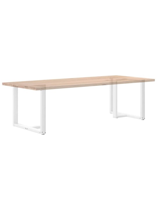 Ruokapöydän jalat t-muotoiset 2 kpl valkoinen 100x35x(72-73) cm teräs