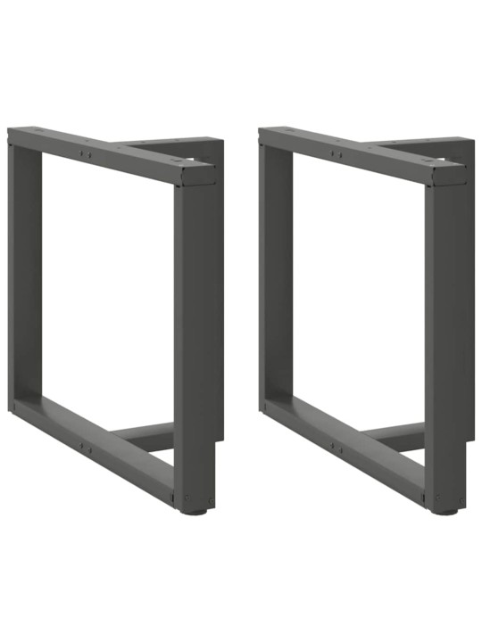 Ruokapöydän jalat t-muotoiset 2 kpl antrasiitti 100x35x(72-73) cm teräs