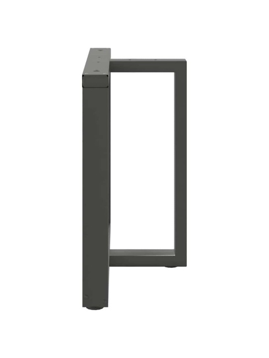 Ruokapöydän jalat t-muotoiset 2 kpl antrasiitti 100x35x(72-73) cm teräs