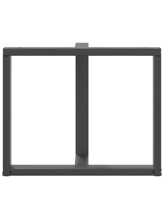 Ruokapöydän jalat t-muotoiset 2 kpl antrasiitti 100x35x(72-73) cm teräs