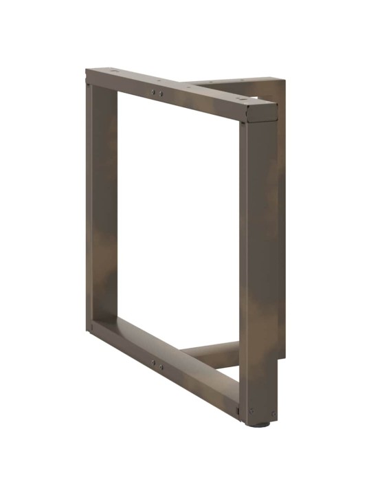 Ruokapöydän jalat t-muotoiset 2 kpl musta 100x35x(72-73) cm teräs