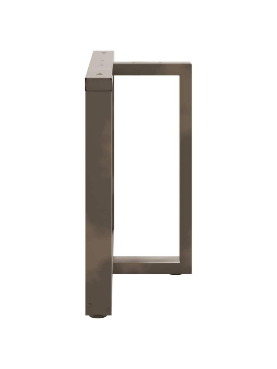 Ruokapöydän jalat t-muotoiset 2 kpl musta 100x35x(72-73) cm teräs