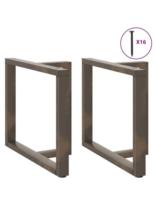 Ruokapöydän jalat t-muotoiset 2 kpl musta 100x35x(72-73) cm teräs