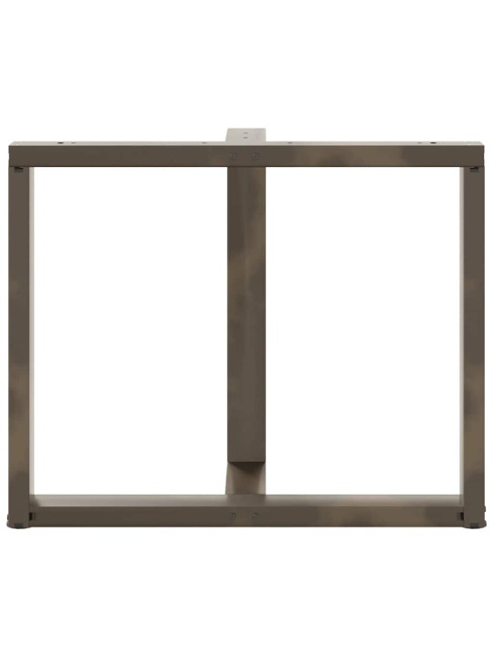Ruokapöydän jalat t-muotoiset 2 kpl musta 100x35x(72-73) cm teräs