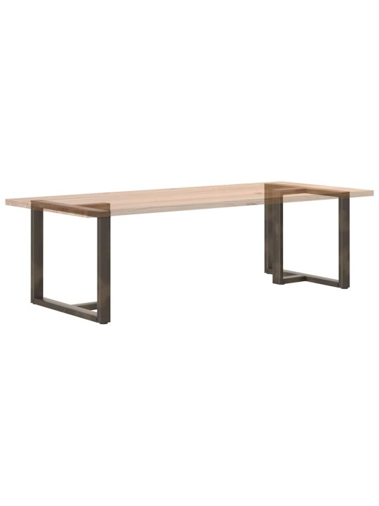 Ruokapöydän jalat t-muotoiset 2 kpl musta 100x35x(72-73) cm teräs
