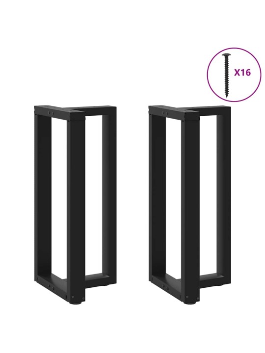 Baaripöydän jalat t-muotoiset 2 kpl musta 40x35x(90-91) cm teräs