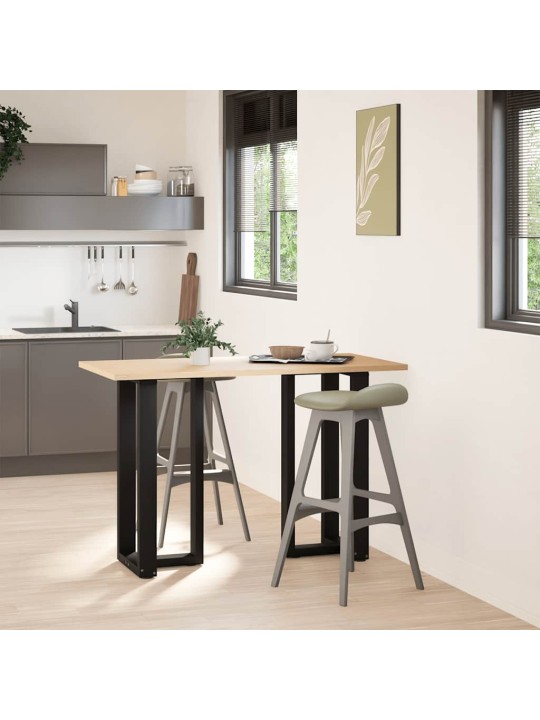 Baaripöydän jalat t-muotoiset 2 kpl musta 40x35x(90-91) cm teräs
