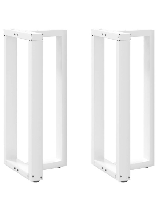 Baaripöydän jalat t-muotoiset 2 kpl valkoinen 40x35x(90-91) cm teräs