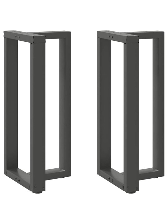 Baaripöydän jalat t-muotoiset 2 kpl antrasiitti 40x35x(90-91) cm teräs
