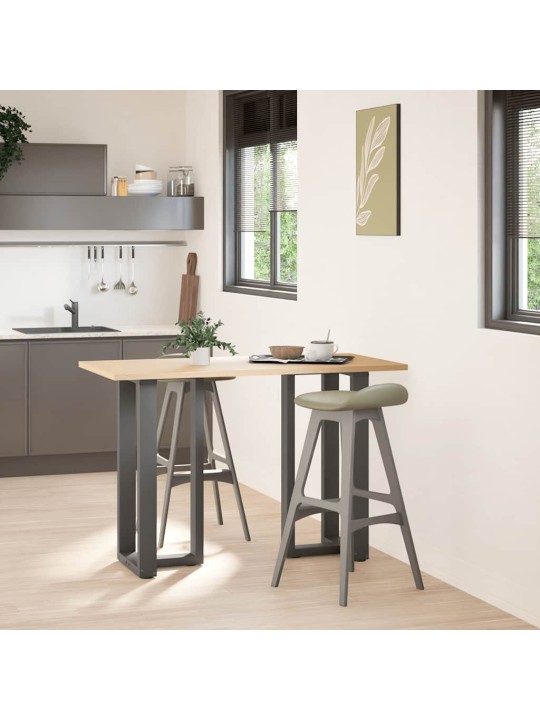 Baaripöydän jalat t-muotoiset 2 kpl antrasiitti 40x35x(90-91) cm teräs