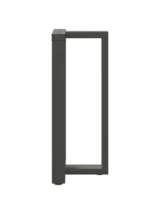 Baaripöydän jalat t-muotoiset 2 kpl antrasiitti 40x35x(90-91) cm teräs
