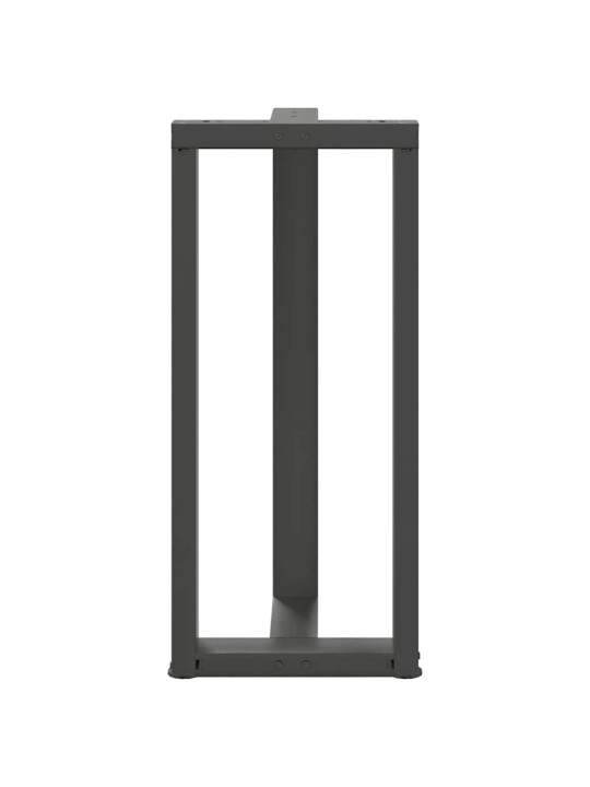 Baaripöydän jalat t-muotoiset 2 kpl antrasiitti 40x35x(90-91) cm teräs