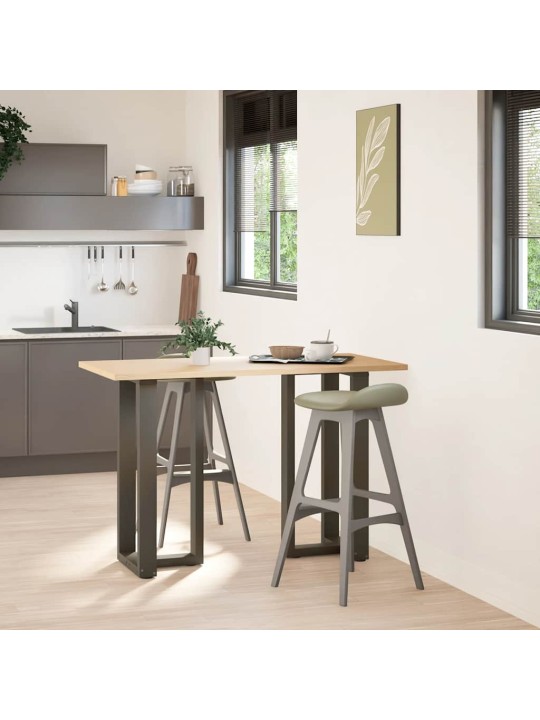 Baaripöydän jalat t-muotoiset 2 kpl musta 40x35x(90-91) cm teräs
