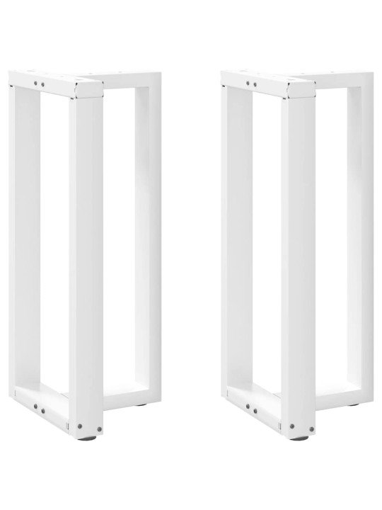 Baaripöydän jalat t-muotoiset 2 kpl valkoinen 50x35x(90-91) cm teräs