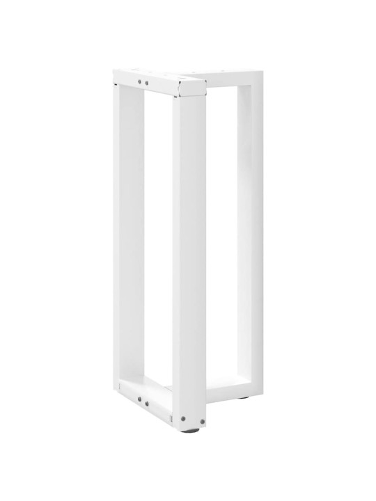 Baaripöydän jalat t-muotoiset 2 kpl valkoinen 50x35x(90-91) cm teräs